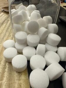 Gebruik van waterontharder tabletten zout