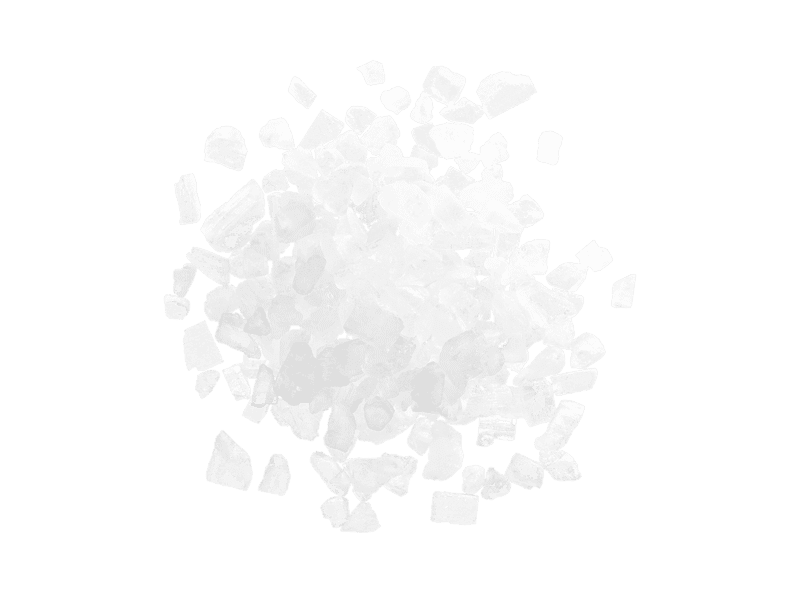 Technical salt whose grain size ranges between 4 and 6 mm