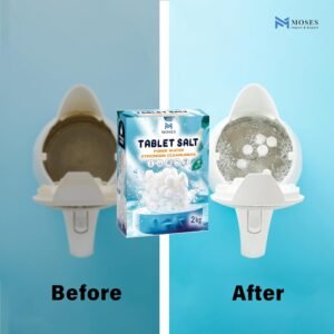 قرص ملح لغسالة الصحون من موسيس، 2 كجم - اقراص ملح منعم ماء لغسالة الصحون وتنظيف الاطباق