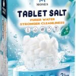 قرص ملح لغسالة الصحون من موسيس، 2 كجم - اقراص ملح منعم ماء لغسالة الصحون وتنظيف الاطباق