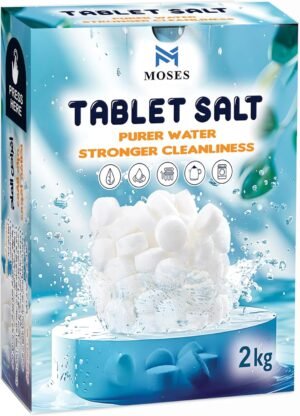 قرص ملح لغسالة الصحون من موسيس، 2 كجم - اقراص ملح منعم ماء لغسالة الصحون وتنظيف الاطباق