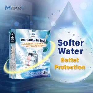 ملح غسالة الصحون - عبوة اقتصادية (2كجم) يُنعم الماء لأطباق نظيفة